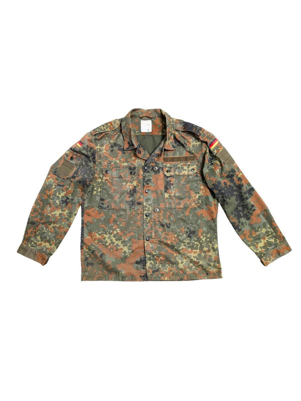 German Army Bundeswehr Flecktarn Camo Field Shirt - Large